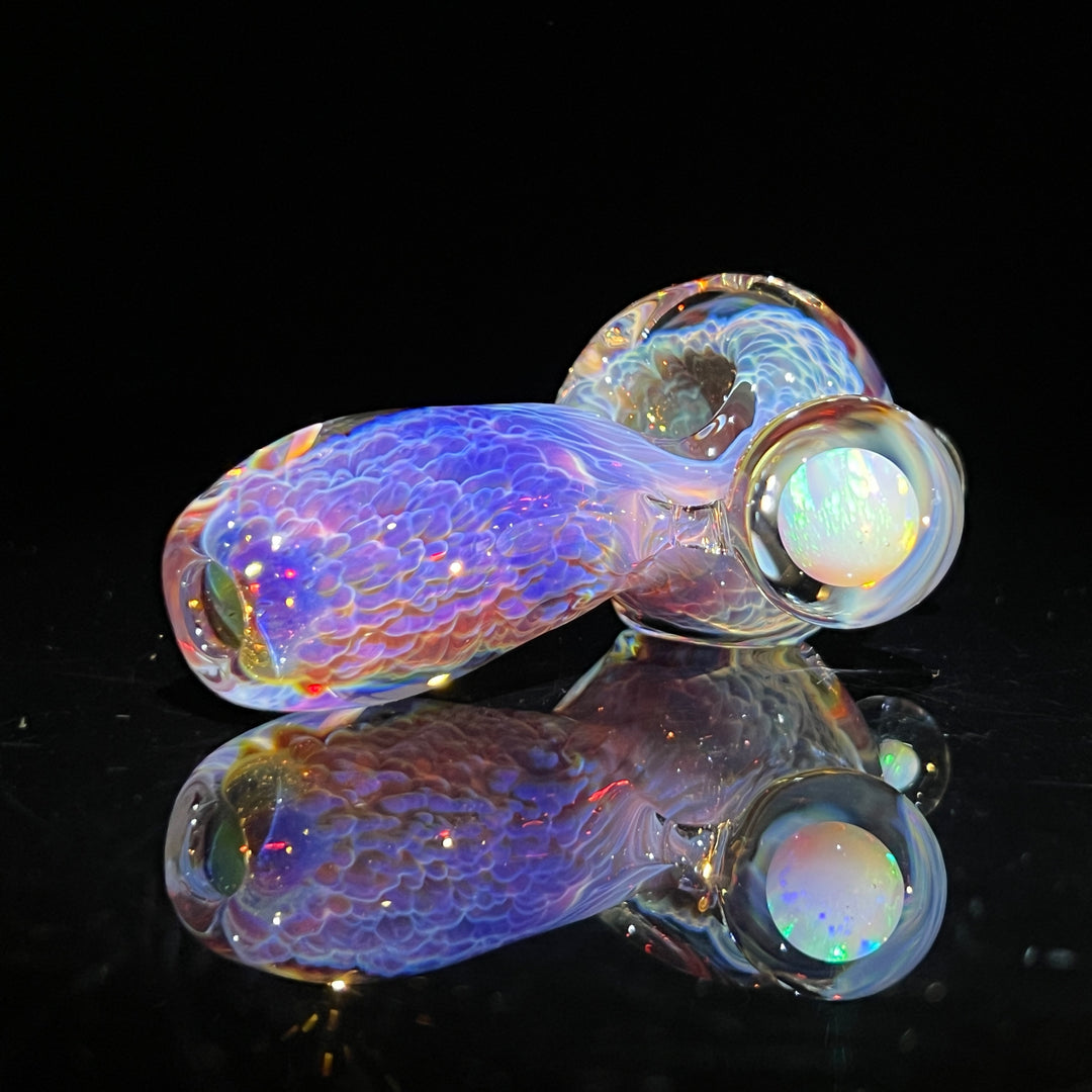 Purple Nebula Pocket Pipe with Opal Spheres Glass Pipe Tako Glass   