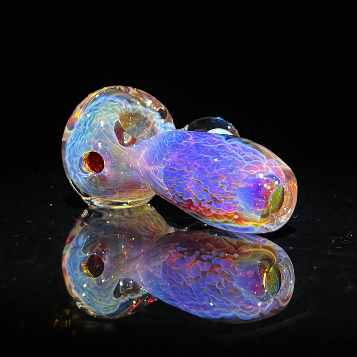 Purple Nebula Pocket Pipe with Opal Spheres Glass Pipe Tako Glass   