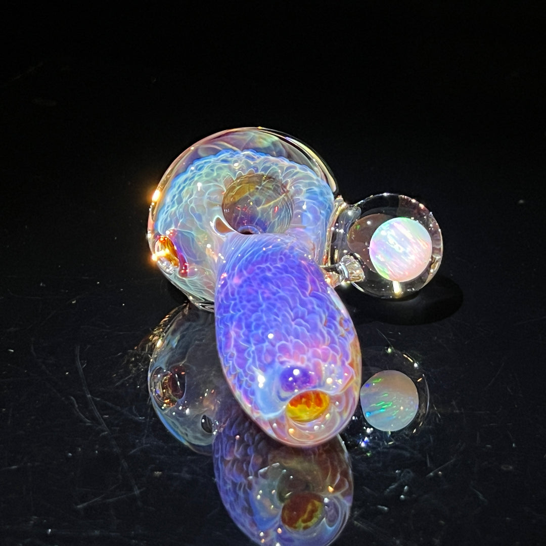 Purple Nebula Pocket Pipe with Opal Spheres Glass Pipe Tako Glass   