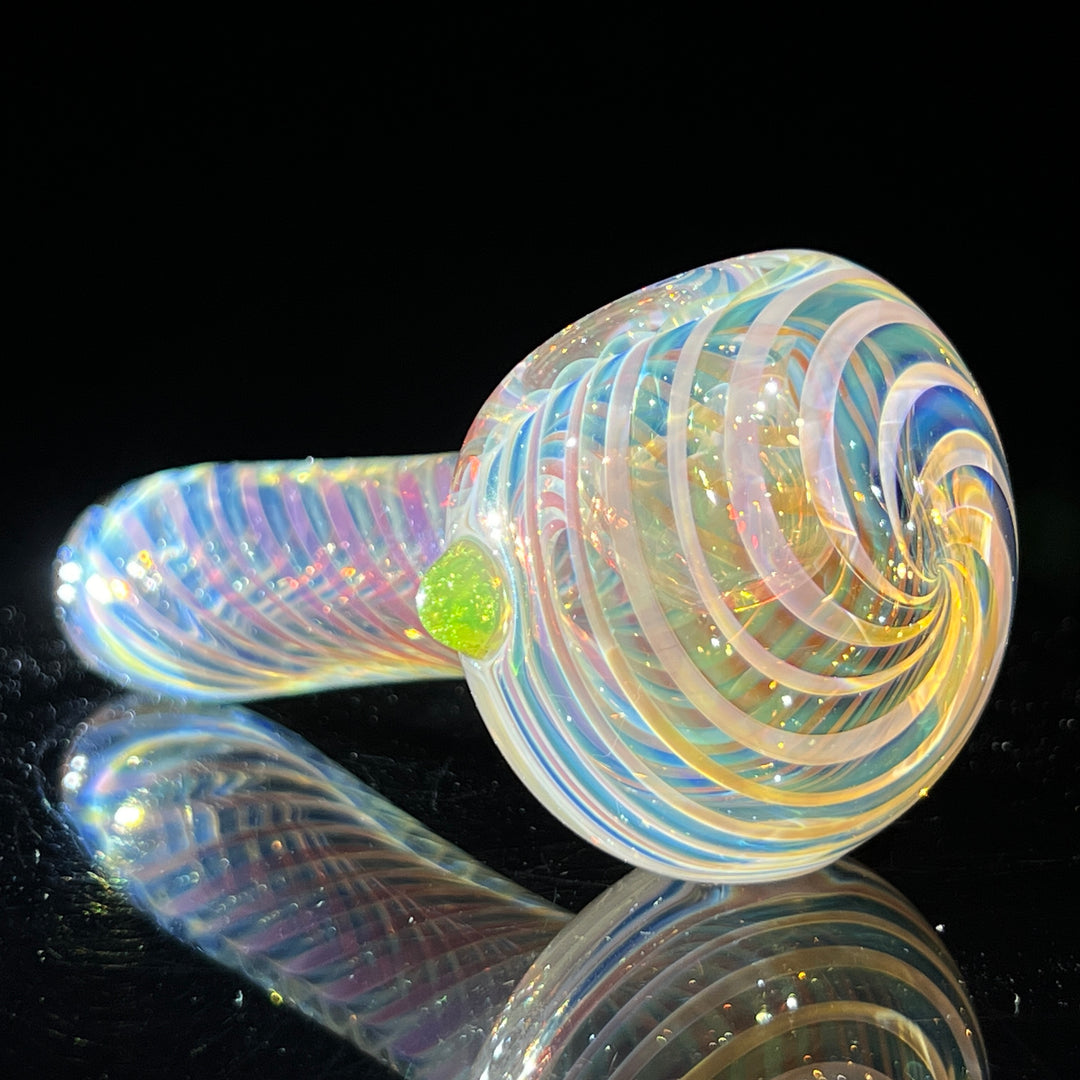 Thick Fume Pipe Green Slyme Marble Glass Pipe Chuck Glass   