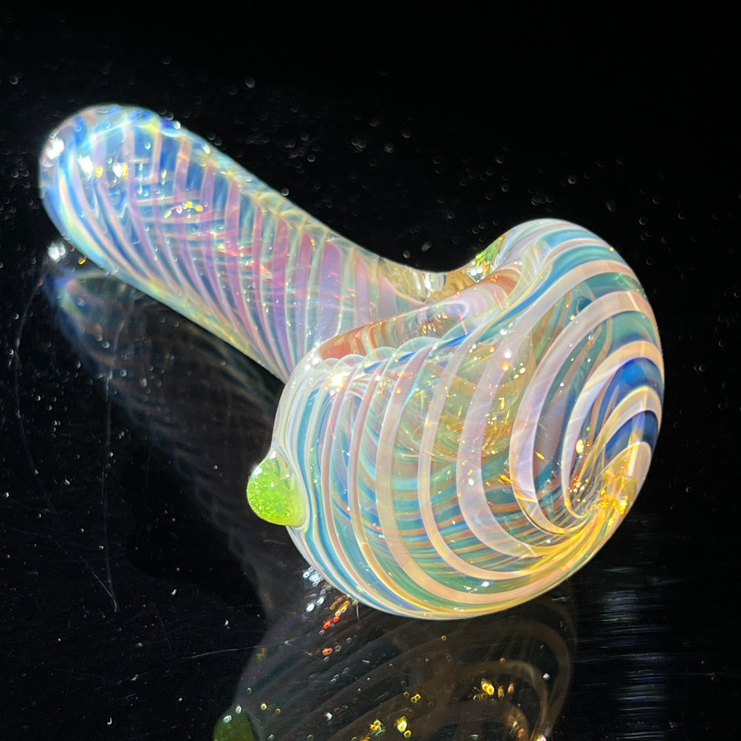 Thick Fume Pipe Green Slyme Marble Glass Pipe Chuck Glass   