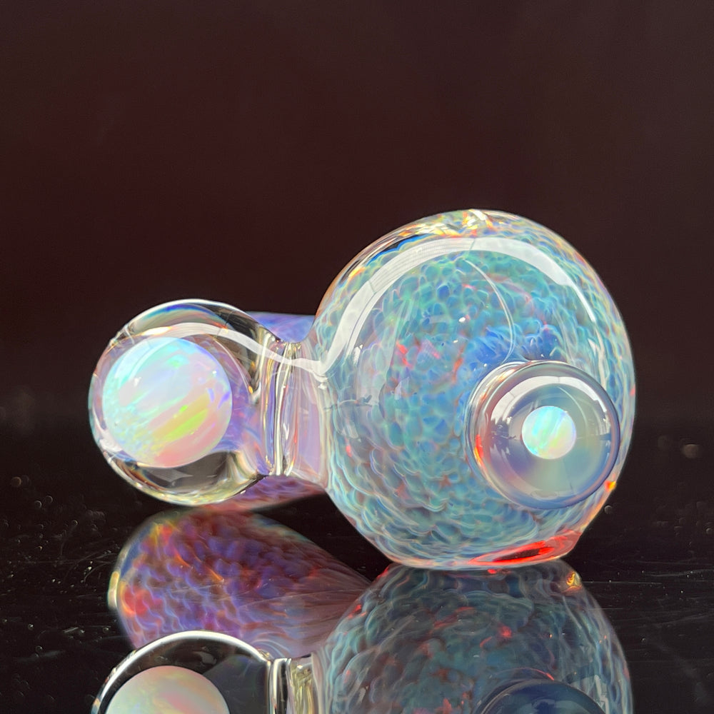 Purple Nebula Pocket Pipe with Opal Spheres Glass Pipe Tako Glass   