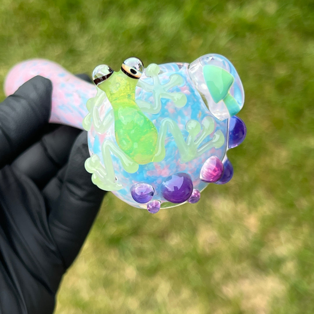 Fancy Frog Spoon Glass Pipe Beezy Glass   