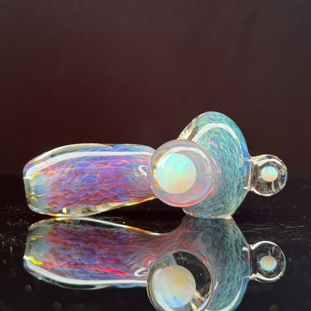 Purple Nebula Pocket Pipe with Opal Spheres Glass Pipe Tako Glass   