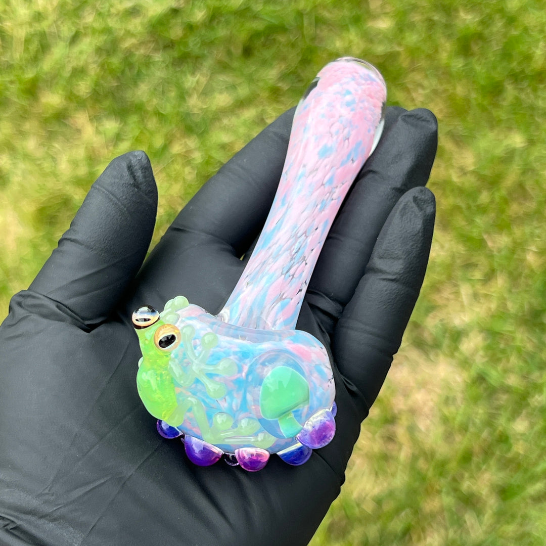 Fancy Frog Spoon Glass Pipe Beezy Glass   