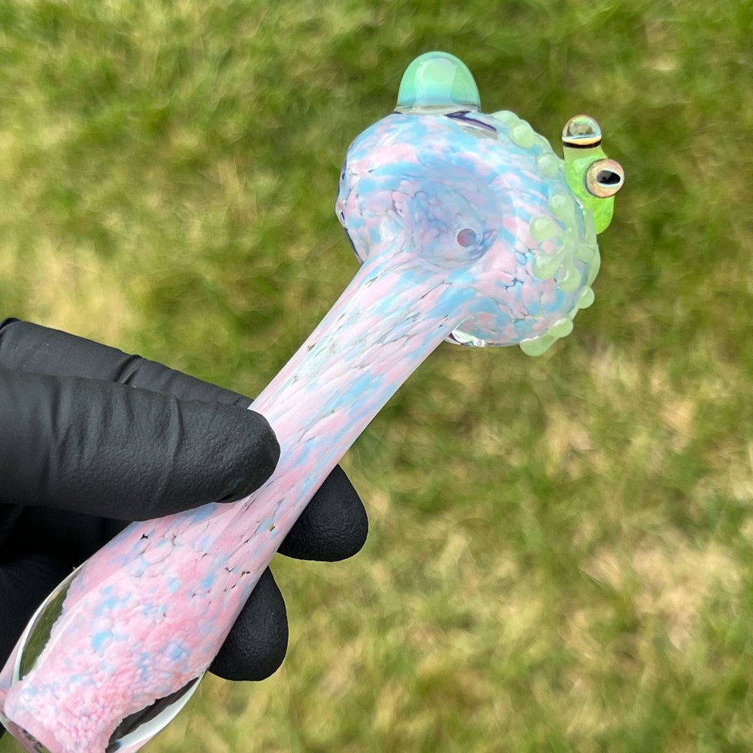 Fancy Frog Spoon Glass Pipe Beezy Glass   