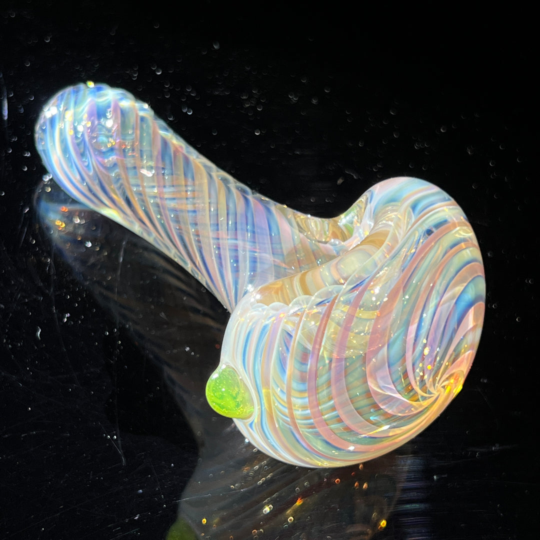 Thick Fume Pipe Green Slyme Marble Glass Pipe Chuck Glass   