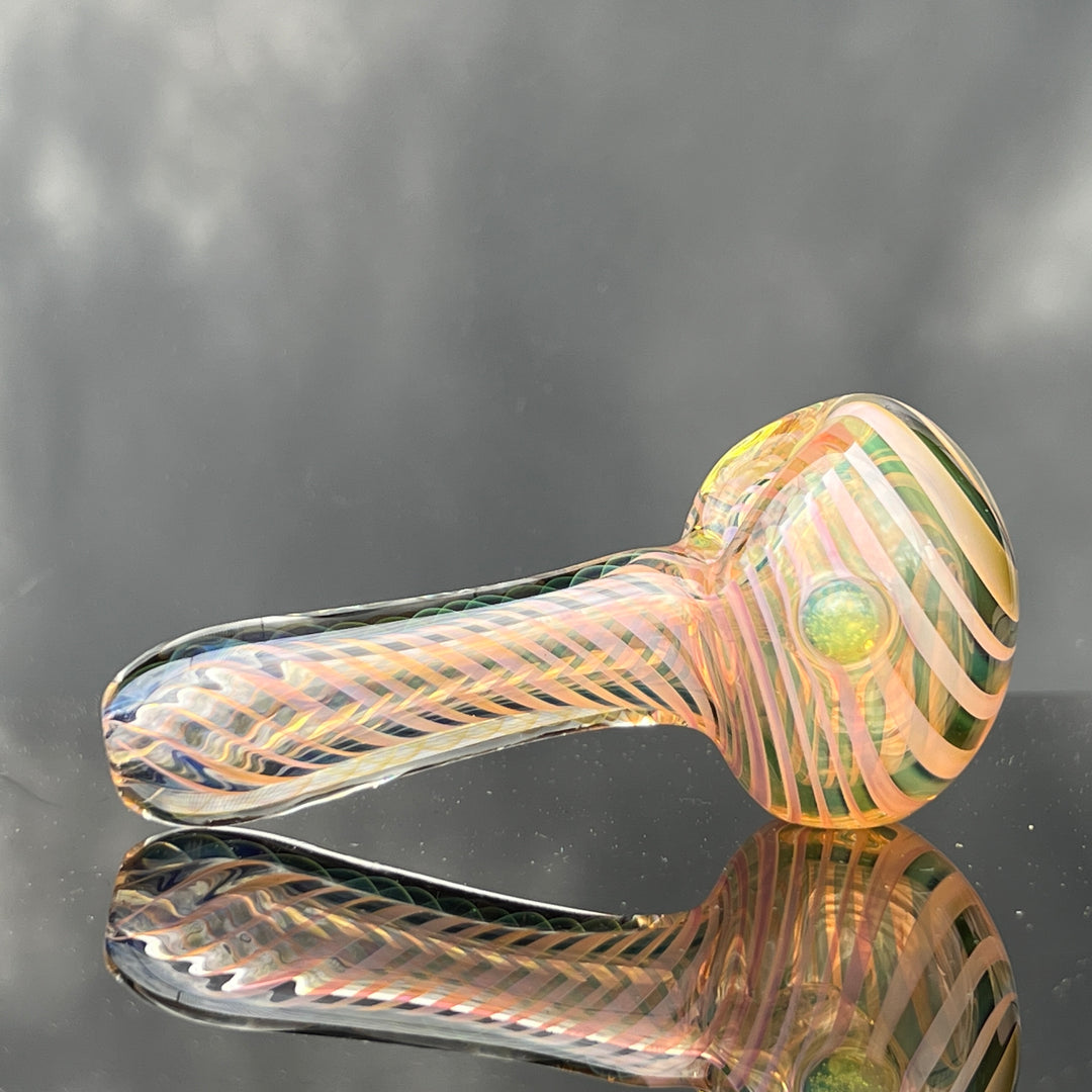 Thick Fume Pipe Green Slyme Marble Glass Pipe Chuck Glass   