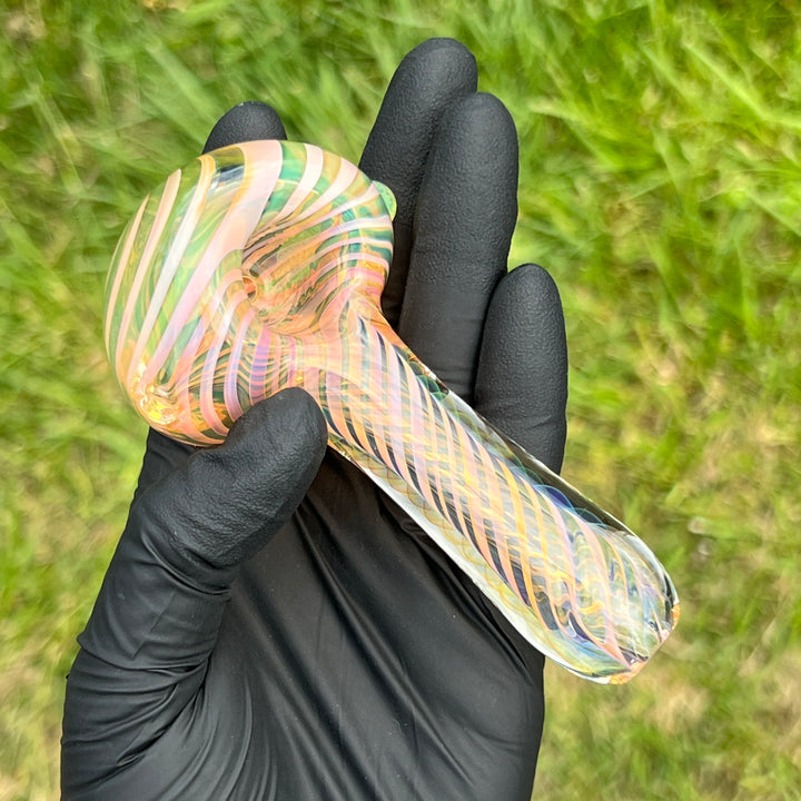 Thick Fume Pipe Green Slyme Marble Glass Pipe Chuck Glass   