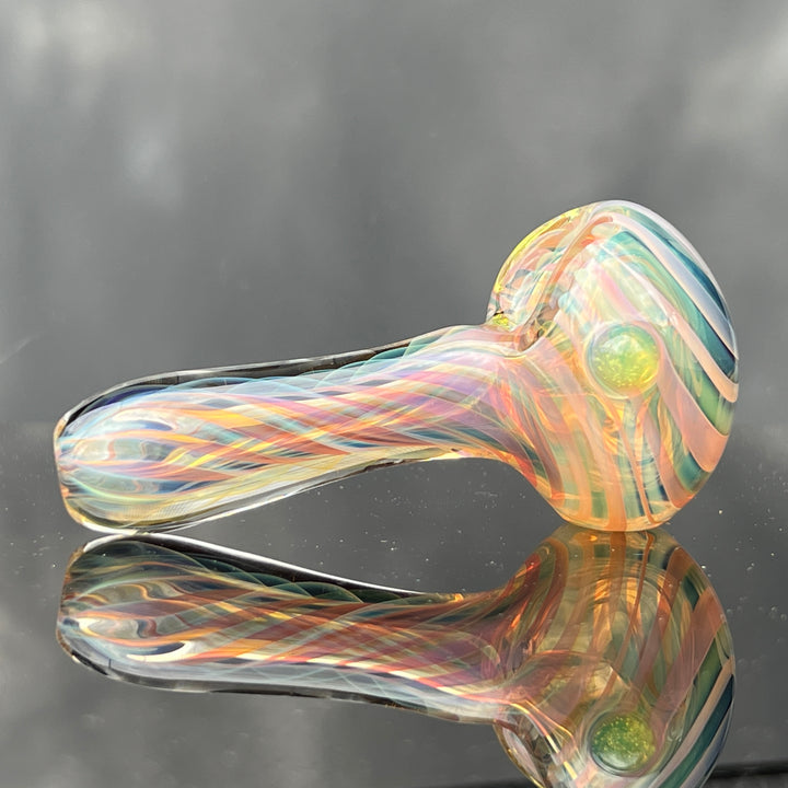 Thick Fume Pipe Green Slyme Marble Glass Pipe Chuck Glass   