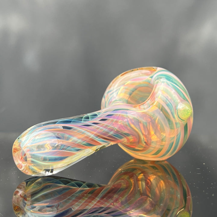 Thick Fume Pipe Green Slyme Marble Glass Pipe Chuck Glass   