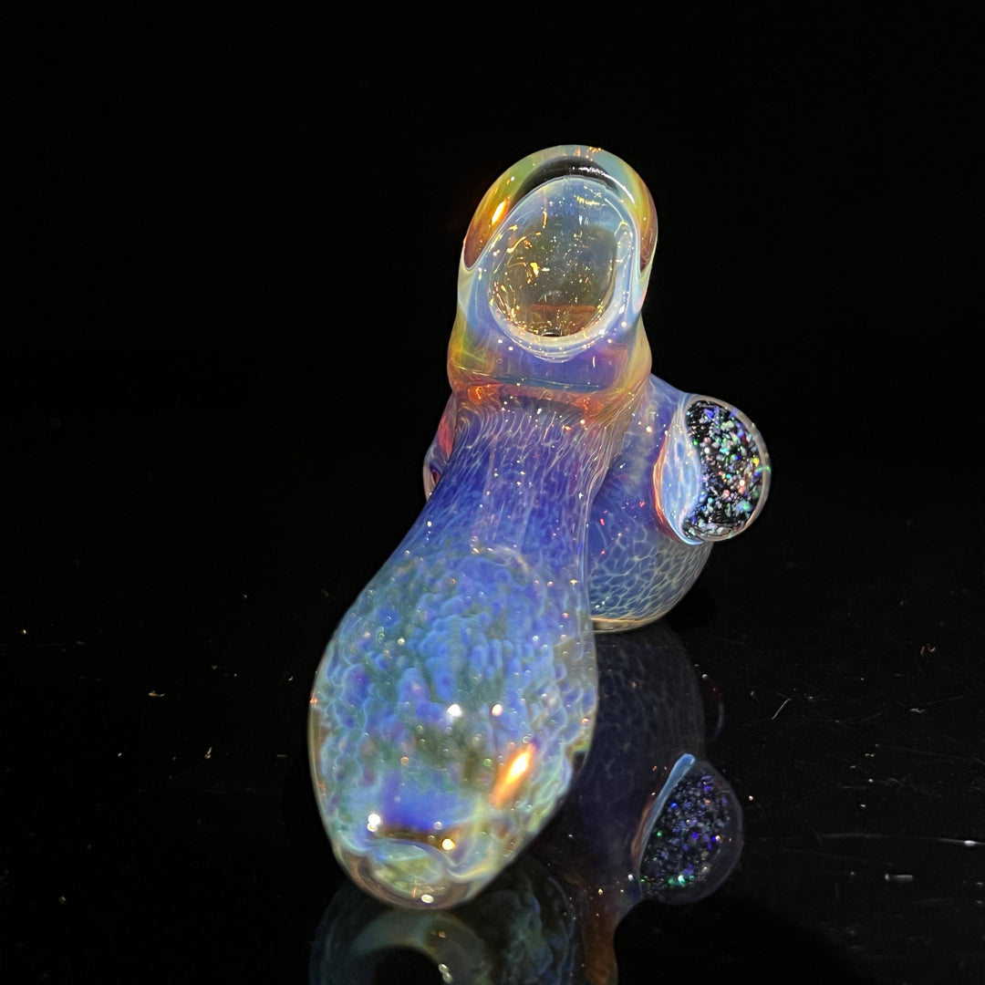 Purple Nebula with Crushed Opal Marble Drop Hammer Glass Pipe Tako Glass   