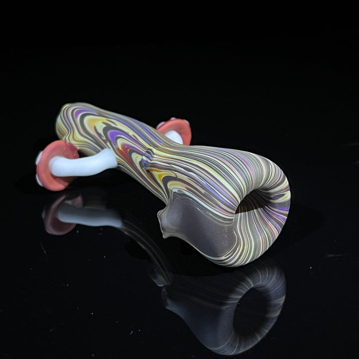 Woodgrain Mushroom Chillum Glass Pipe Wazoo Glass