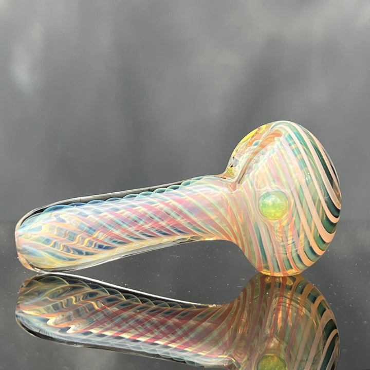 Thick Fume Pipe Green Slyme Marble Glass Pipe Chuck Glass   