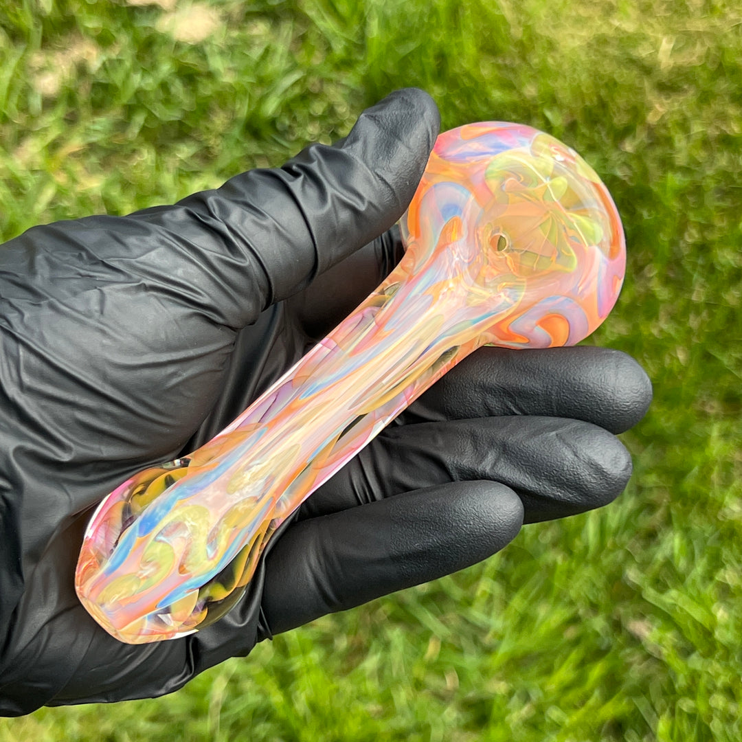 Large Ghost Flame Glass Pipe 2 Glass Pipe Tiny Mike   