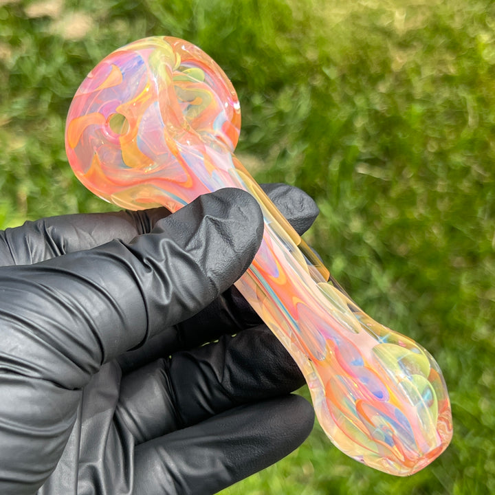 Large Ghost Flame Glass Pipe 2 Glass Pipe Tiny Mike   