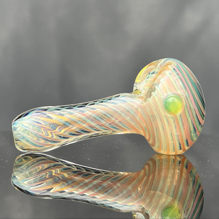 Thick Fume Pipe Green Slyme Marble Glass Pipe Chuck Glass   