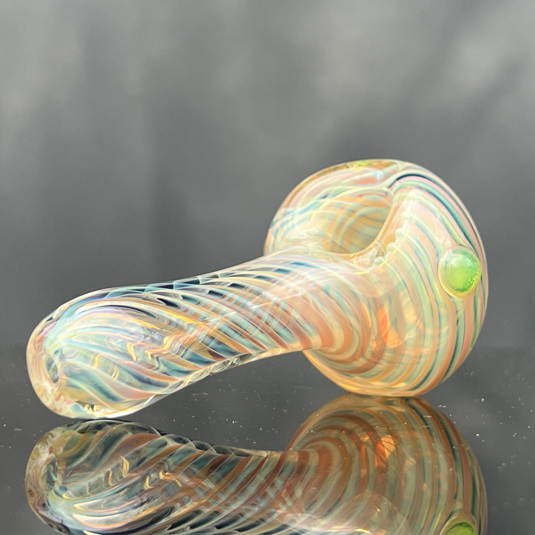 Thick Fume Pipe Green Slyme Marble Glass Pipe Chuck Glass   