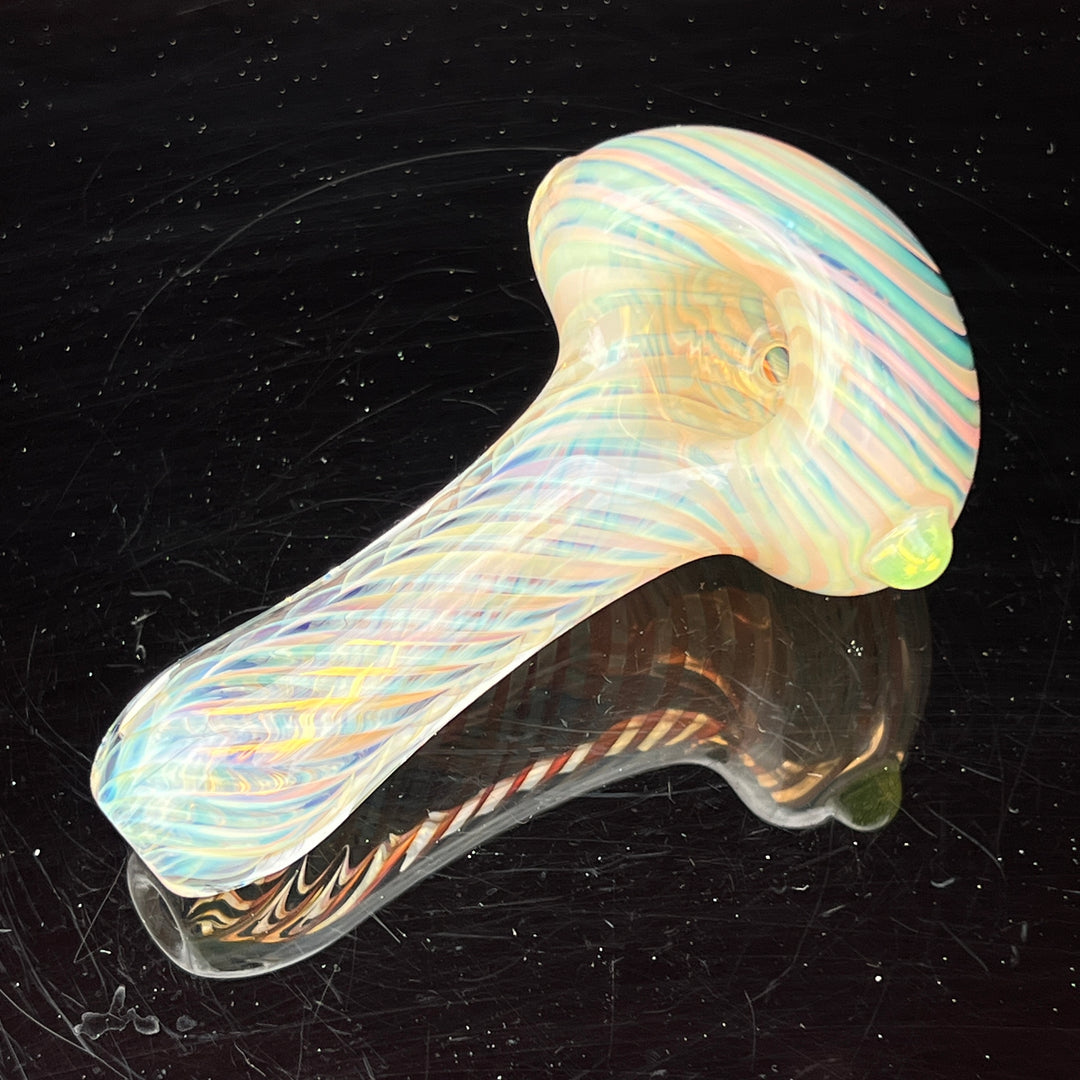 Thick Fume Pipe Green Slyme Marble Glass Pipe Chuck Glass   