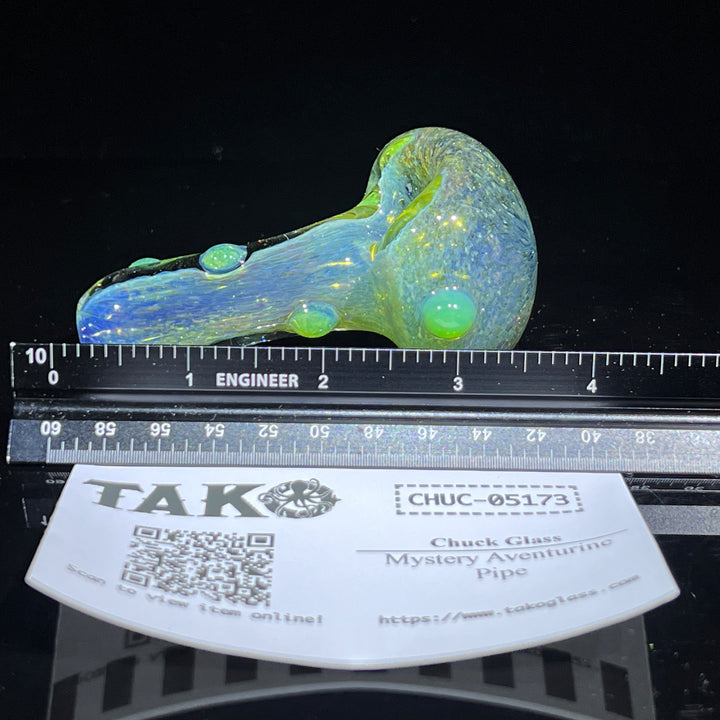 Mystery Aventurine Pipe Glass Pipe Chuck Glass   