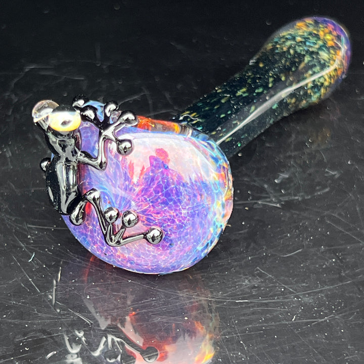 Purple Magic Frog Spoon Glass Pipe Beezy Glass   