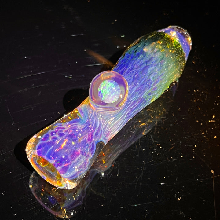 Purple Seaweed Opal Chillum Glass Pipe Tako Glass   