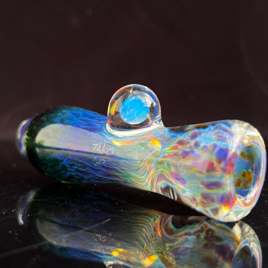 Purple Seaweed Opal Chillum Glass Pipe Tako Glass   