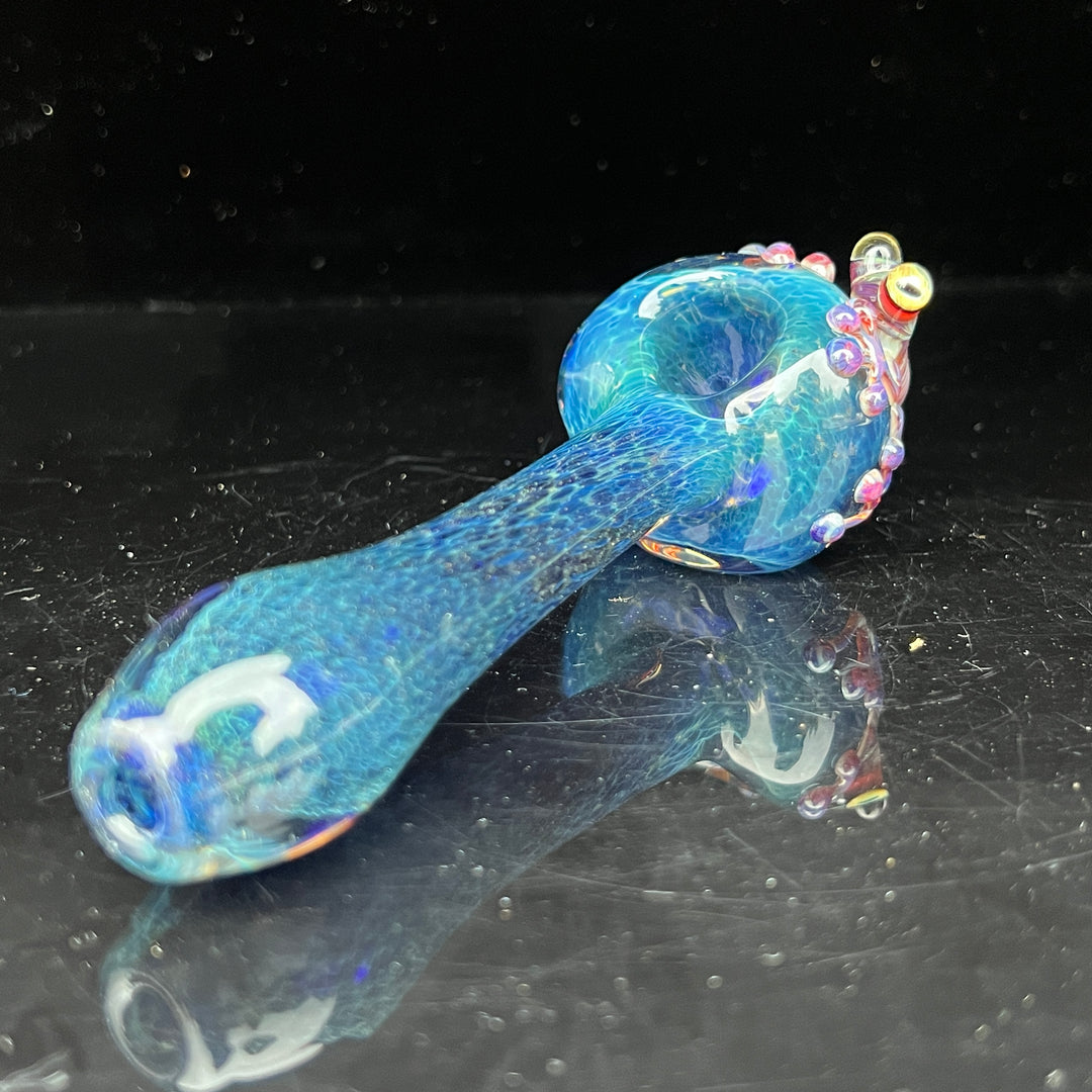 Blue Sea Sparkle Frog Spoon Glass Pipe Beezy Glass   