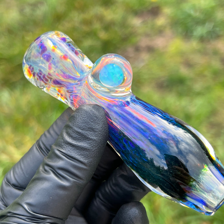 Purple Seaweed Opal Chillum Glass Pipe Tako Glass   