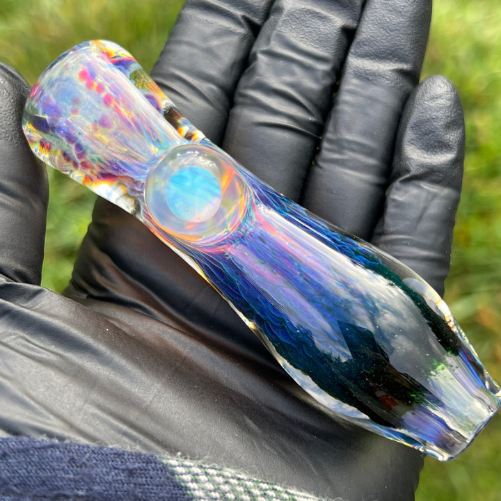 Purple Seaweed Opal Chillum Glass Pipe Tako Glass   