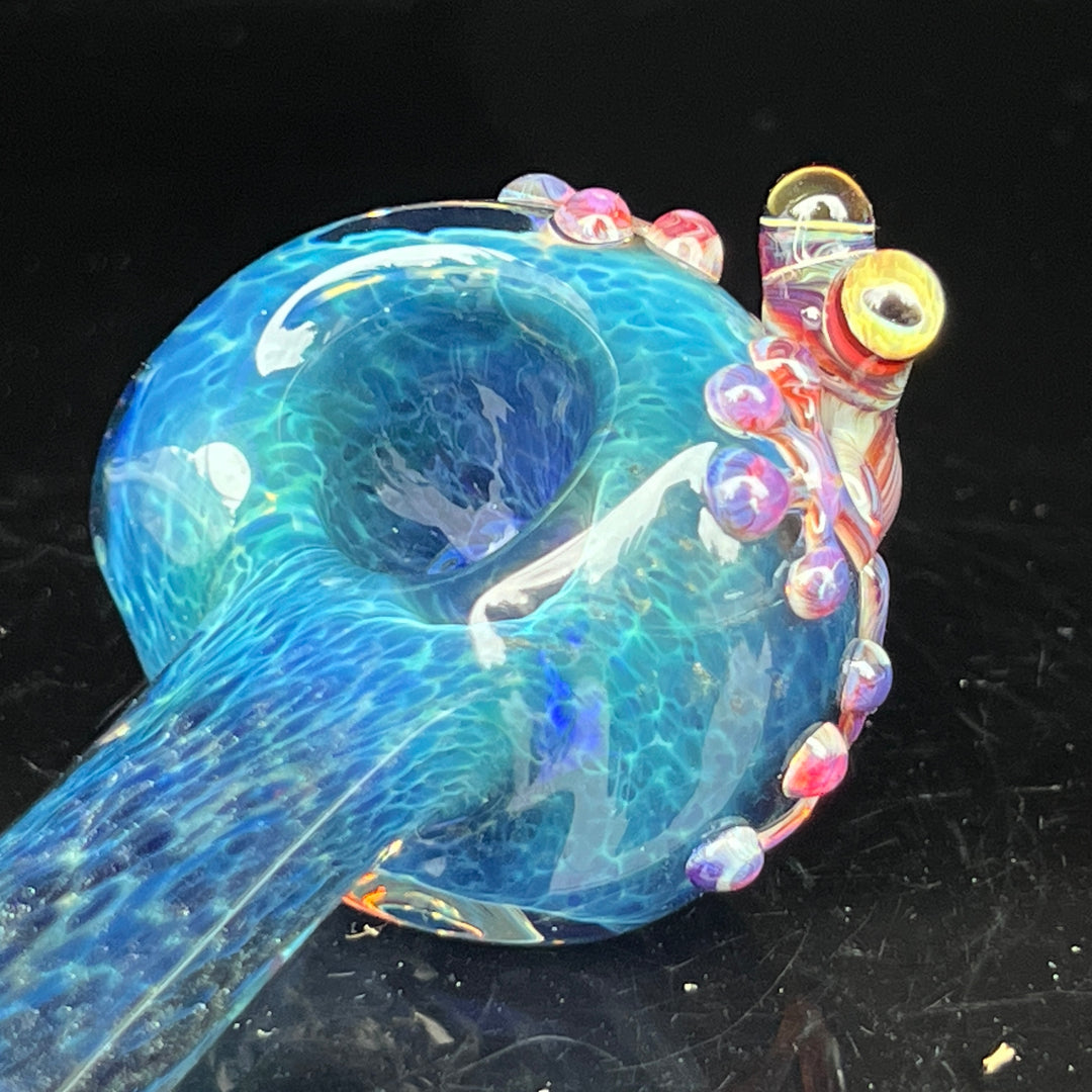 Blue Sea Sparkle Frog Spoon Glass Pipe Beezy Glass   