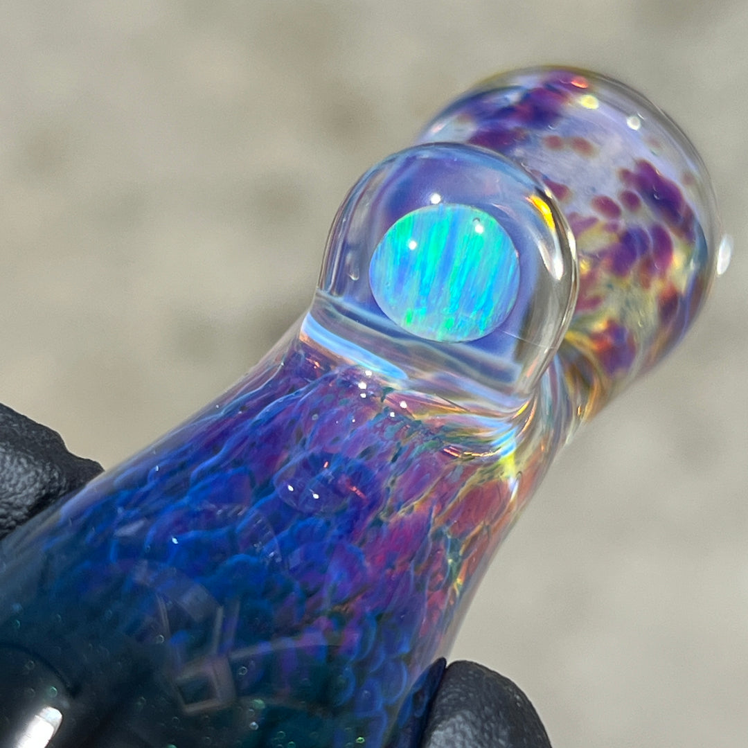 Purple Seaweed Opal Chillum Glass Pipe Tako Glass   