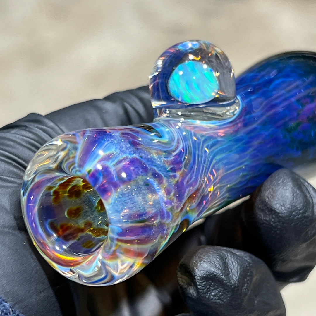 Purple Seaweed Opal Chillum Glass Pipe Tako Glass   