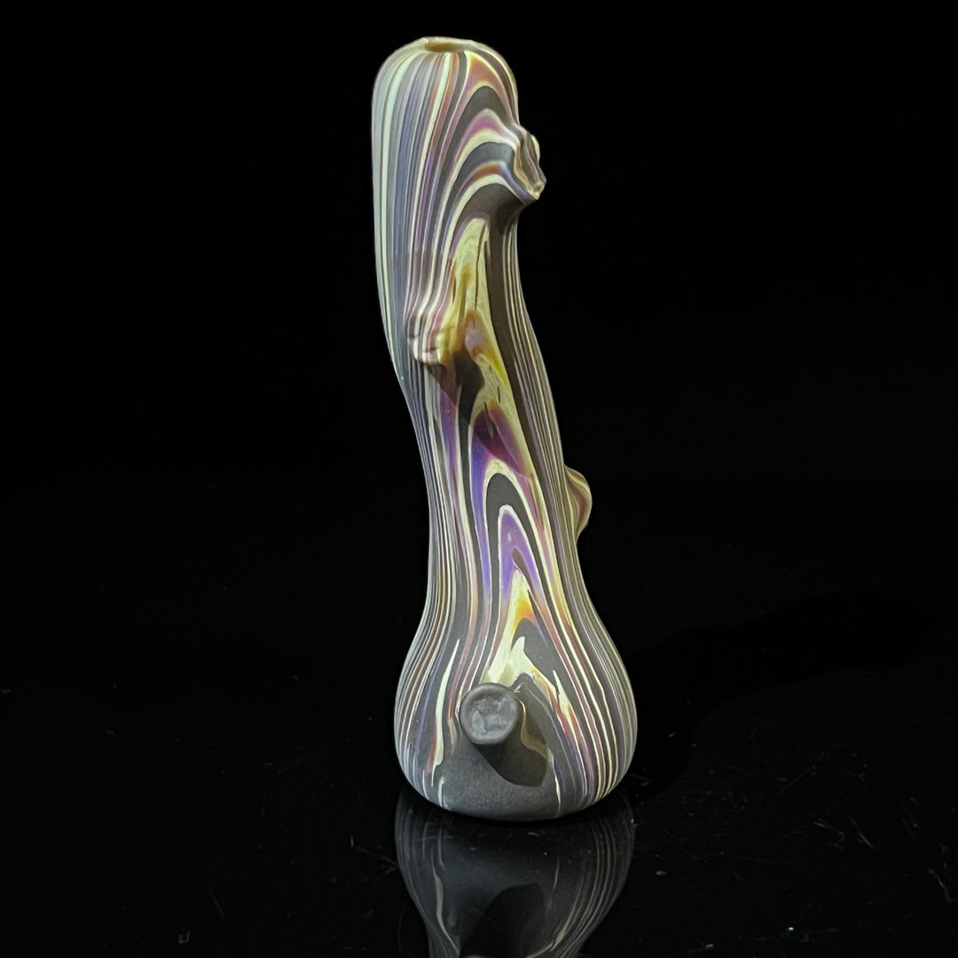 Wood Grain Chillum Glass Pipe Wazoo Glass