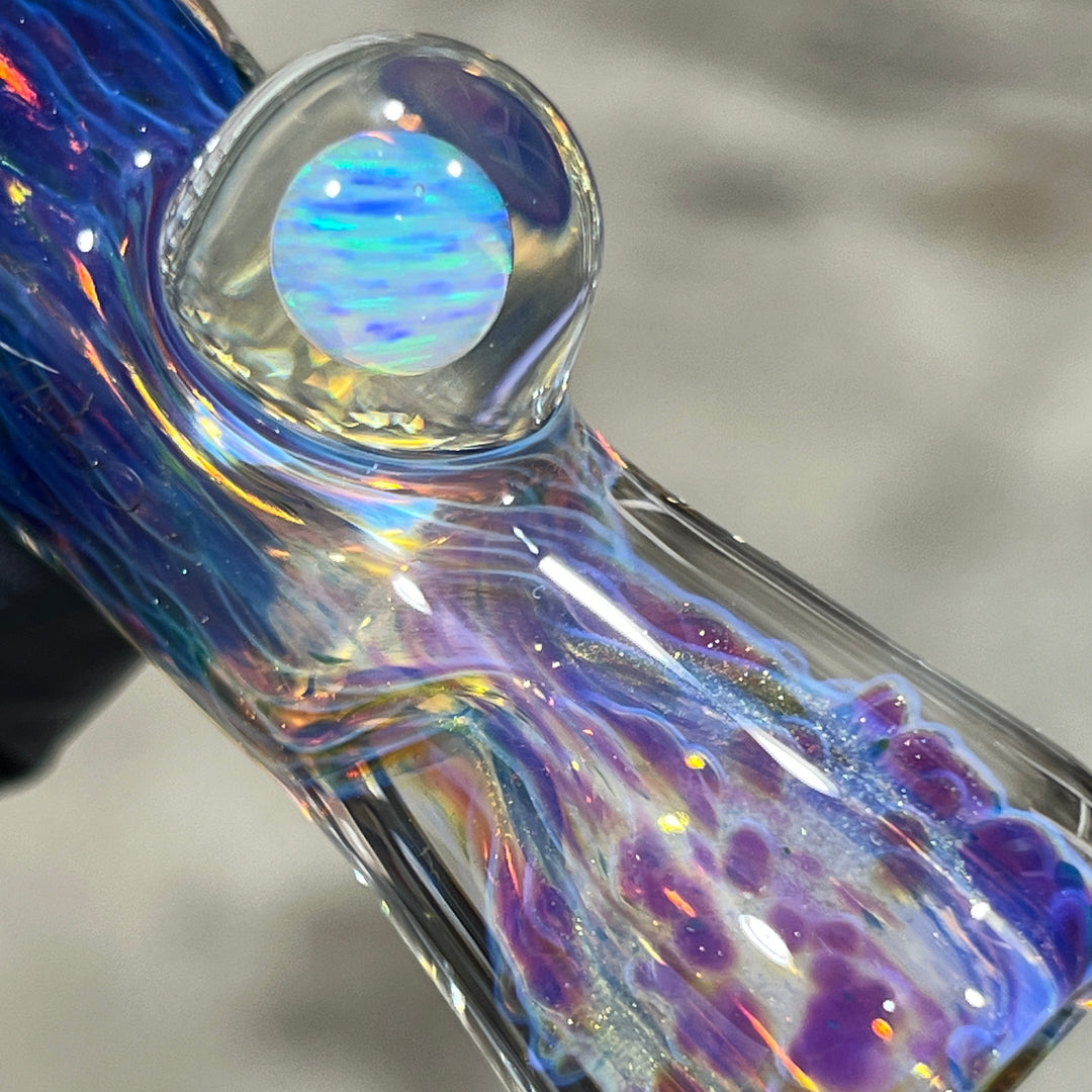 Purple Seaweed Opal Chillum Glass Pipe Tako Glass   