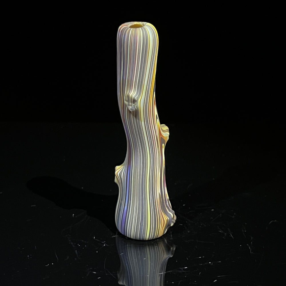 Wood Grain Chillum Glass Pipe Wazoo Glass