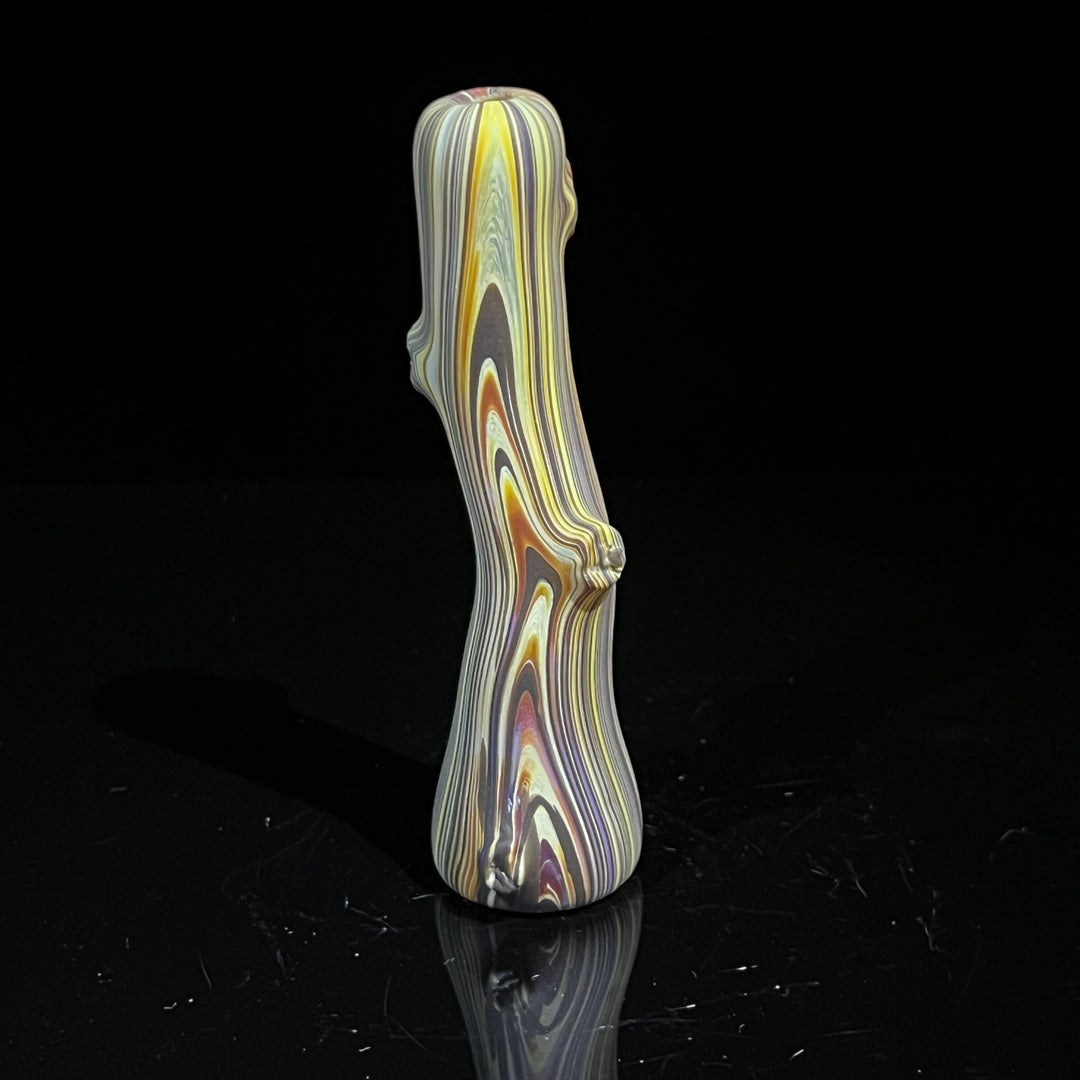 Wood Grain Chillum Glass Pipe Wazoo Glass