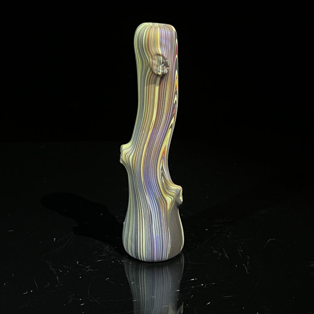 Wood Grain Chillum Glass Pipe Wazoo Glass