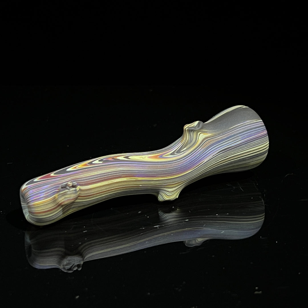 Wood Grain Chillum Glass Pipe Wazoo Glass