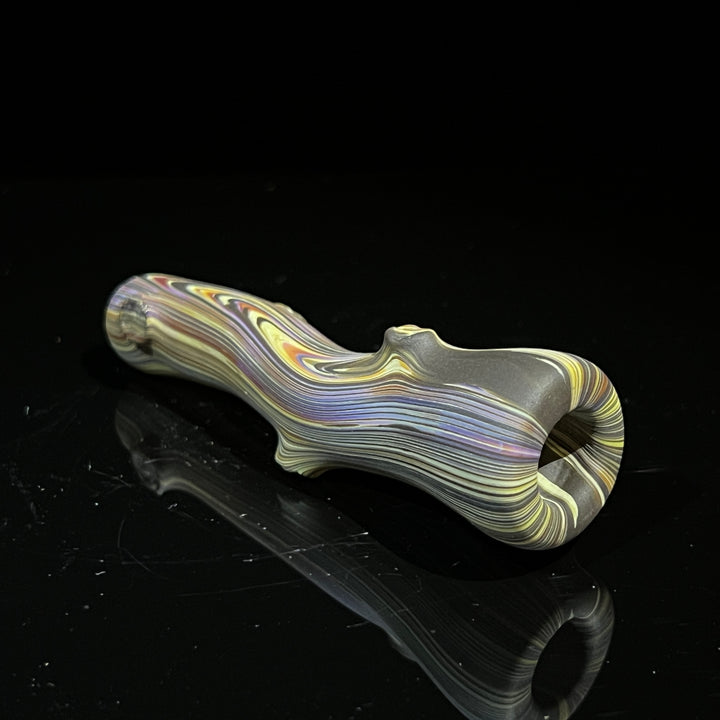 Wood Grain Chillum Glass Pipe Wazoo Glass