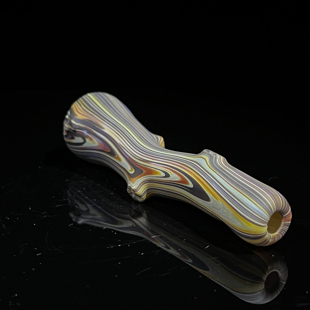 Wood Grain Chillum Glass Pipe Wazoo Glass