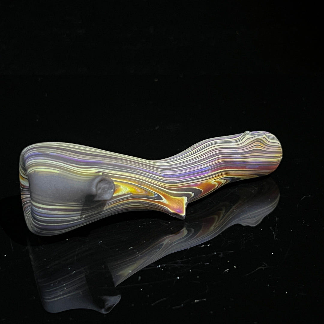 Wood Grain Chillum Glass Pipe Wazoo Glass