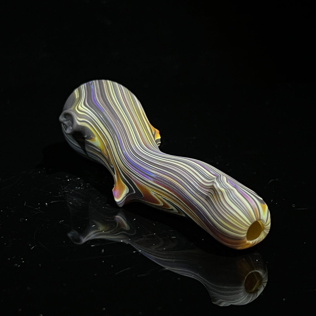 Wood Grain Chillum Glass Pipe Wazoo Glass