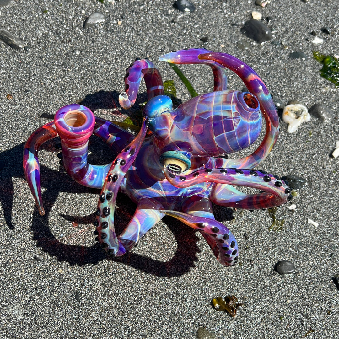 Purple Octopus Glass Pipe Tako Glass   