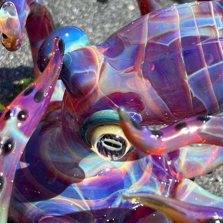 Purple Octopus Glass Pipe Tako Glass   