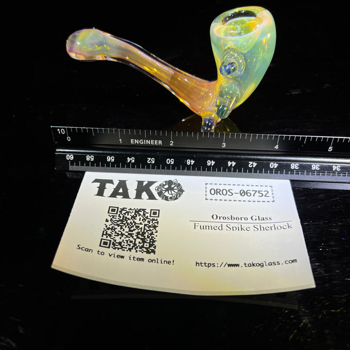 Fumed Spike Sherlock Glass Pipe Orosboro Glass   