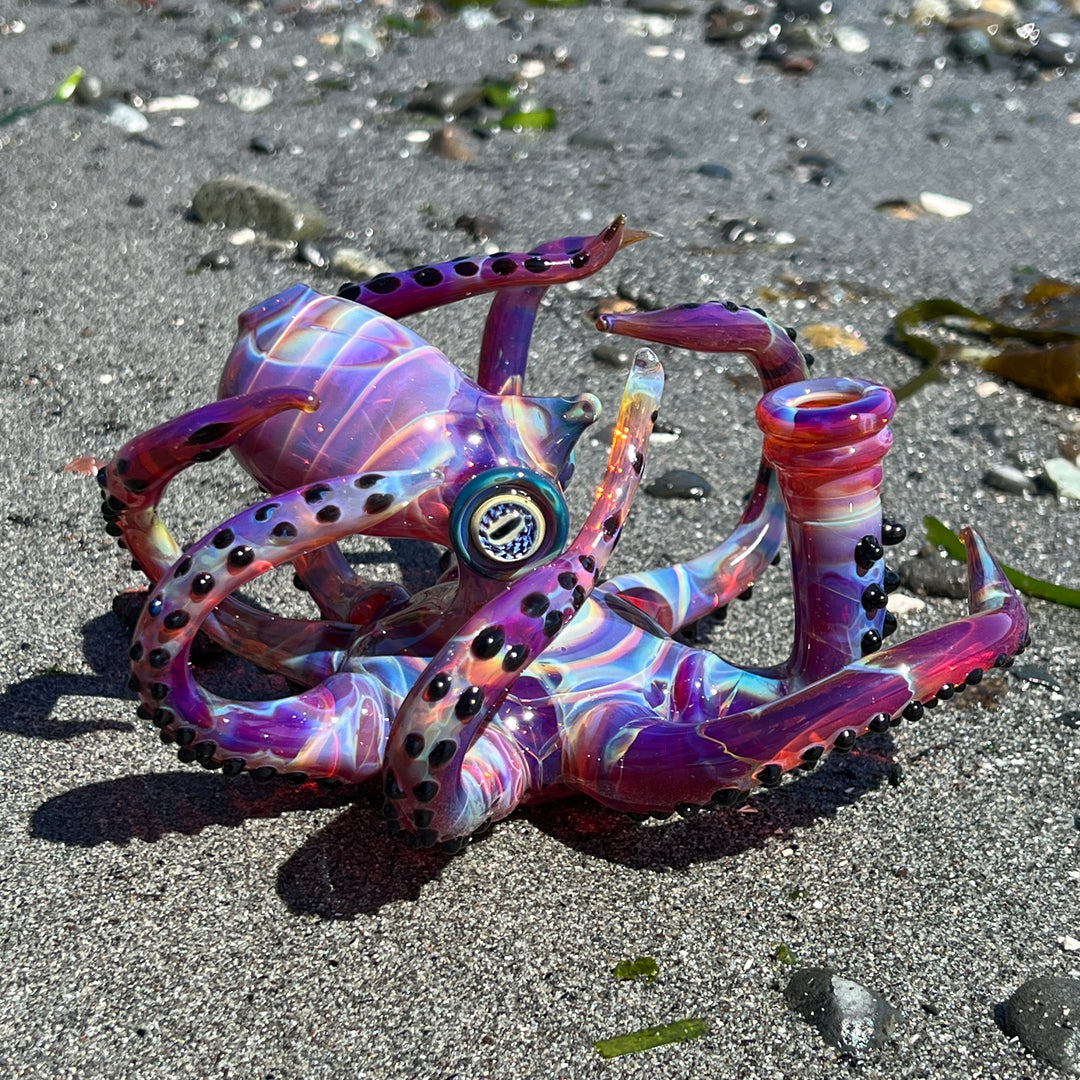 Purple Octopus Glass Pipe Tako Glass   