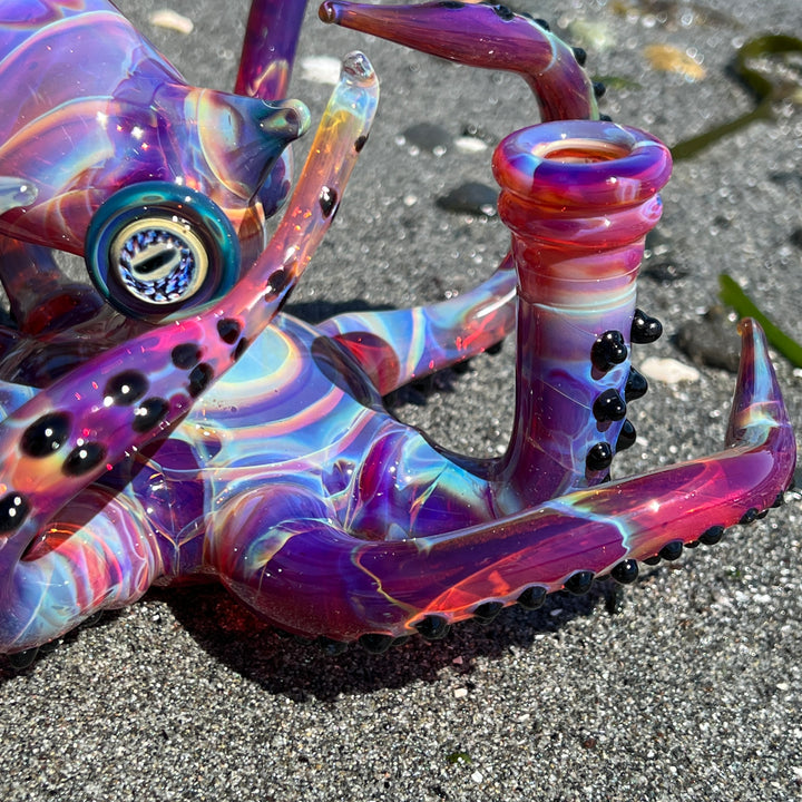 Purple Octopus Glass Pipe Tako Glass   