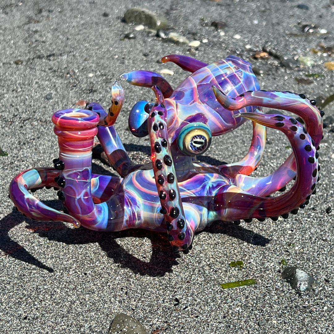 Purple Octopus Glass Pipe Tako Glass   