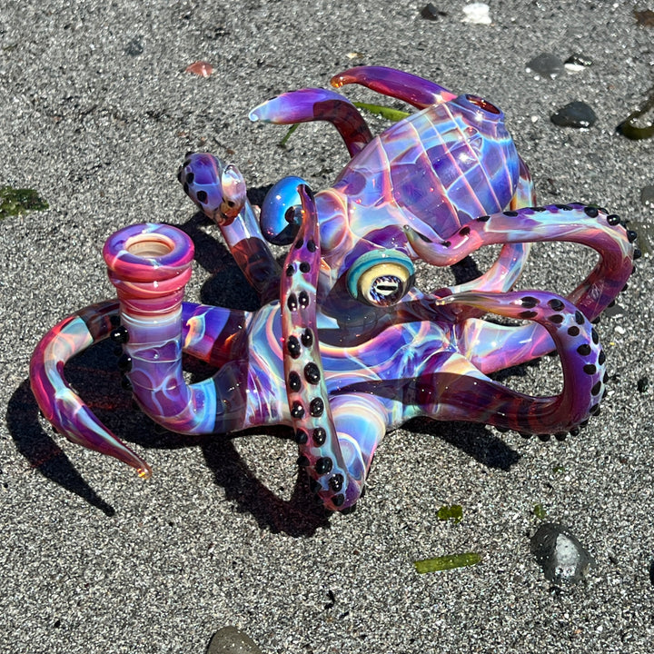 Purple Octopus Glass Pipe Tako Glass   